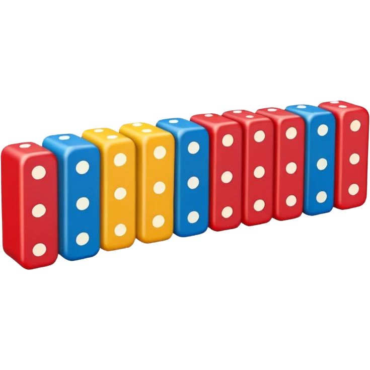 colorful Domino pieces emoji