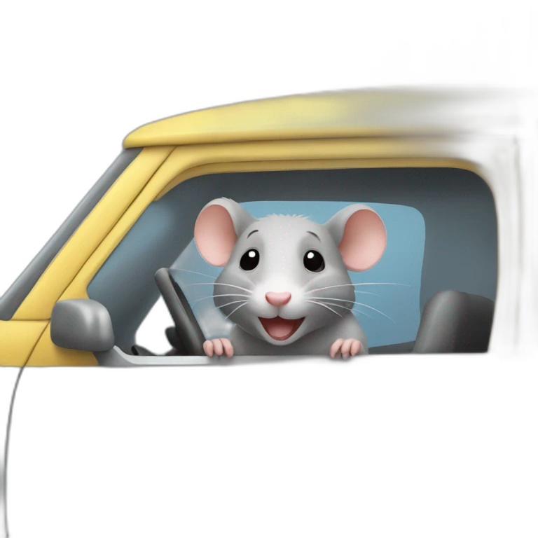 un rat dans voiture emoji