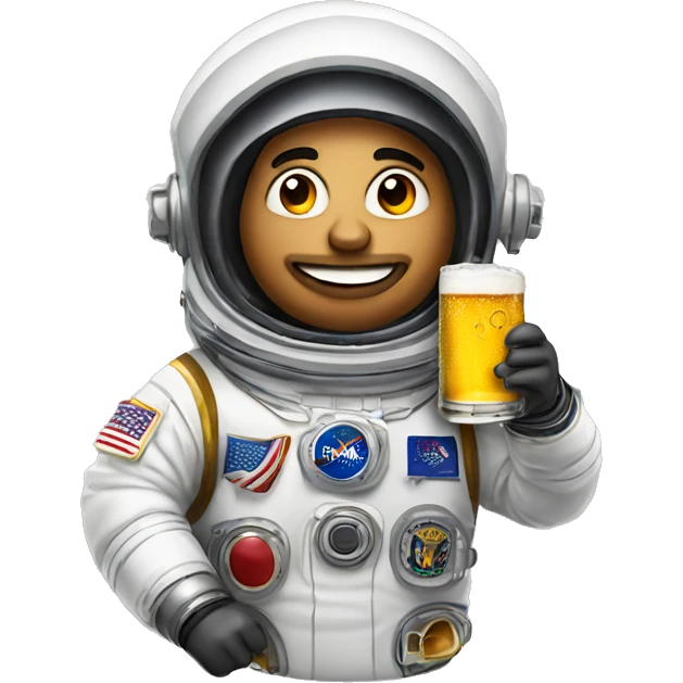 Mexican Astronout with a Corona Beer emoji
