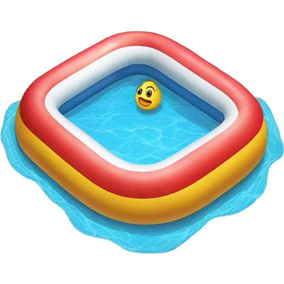 Piscine gonflable blee emoji