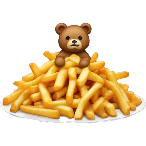 Poutine sur un ours emoji