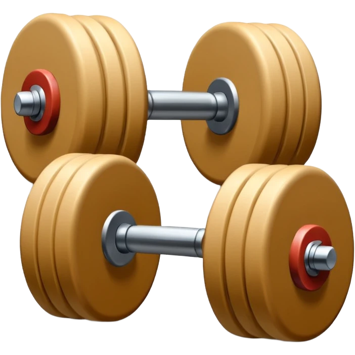 beige dumbbell with a shadow emoji