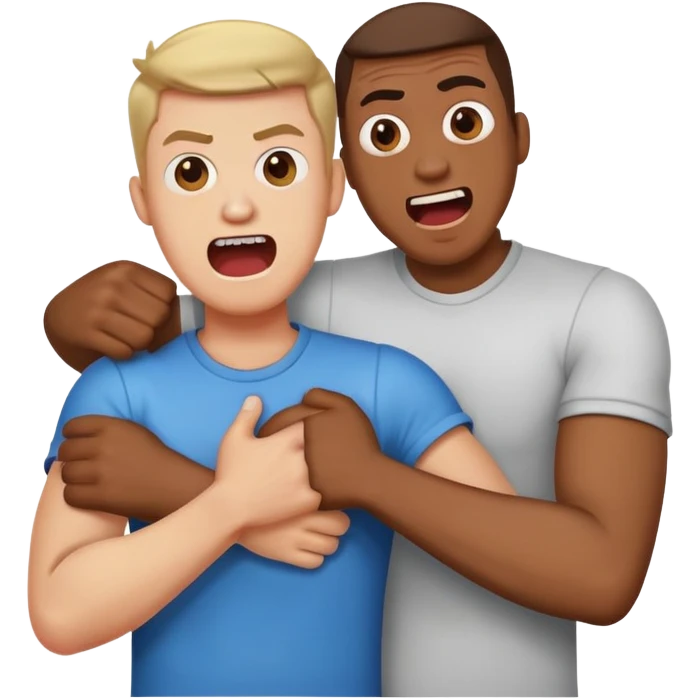 Crossed arms holding new screaming guy emoji