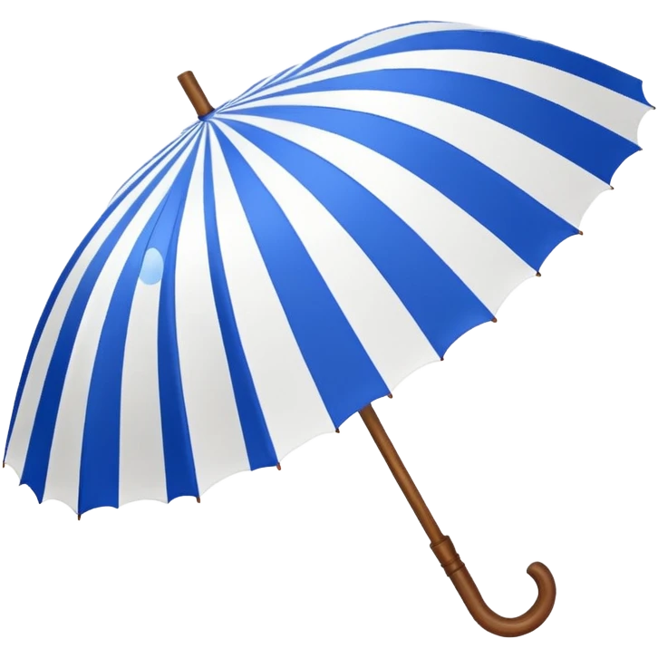umbrella summer blue and withe emoji