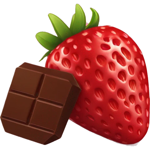 Fresas con chocolate emoji