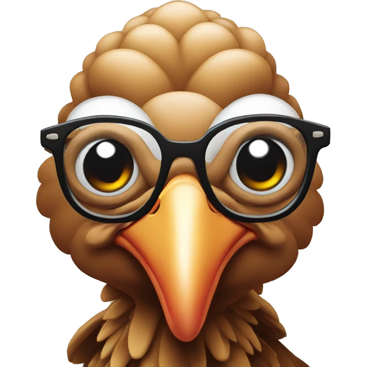 Turkey with glasses emoji