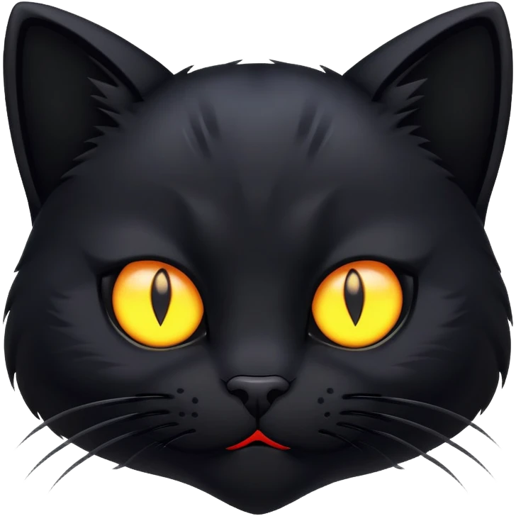 scary cat with arched back and glowing eyes emoji