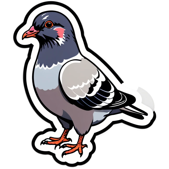 Funny pigeon emoji