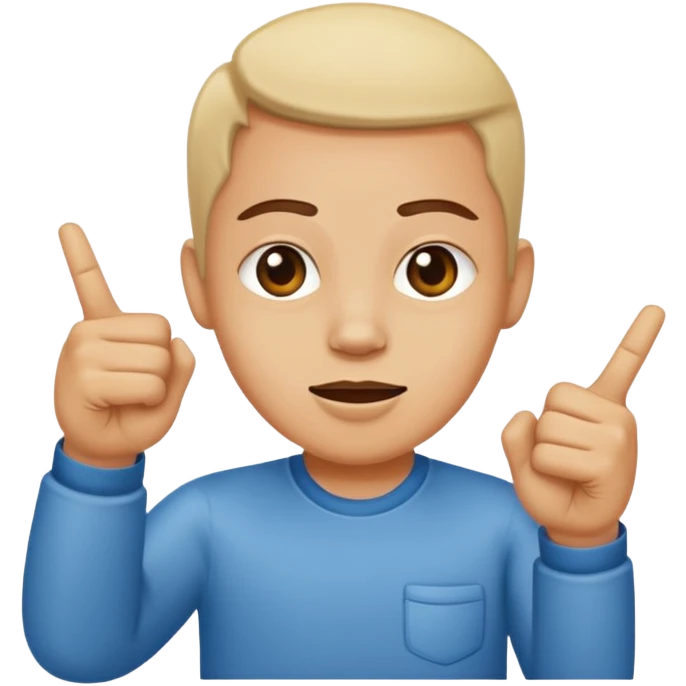 light skin fingers cross with thumb out emoji