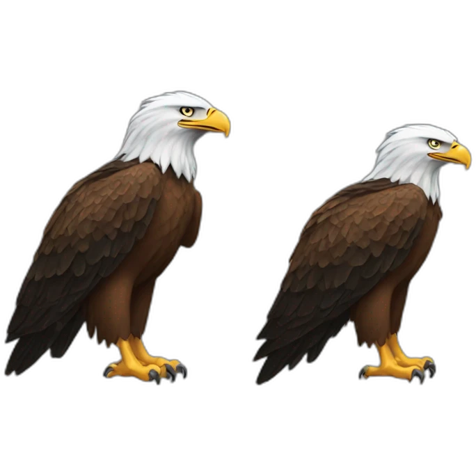 two eagles back and back emoji