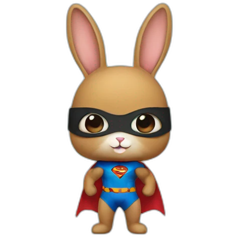 Super hero bunny emoji