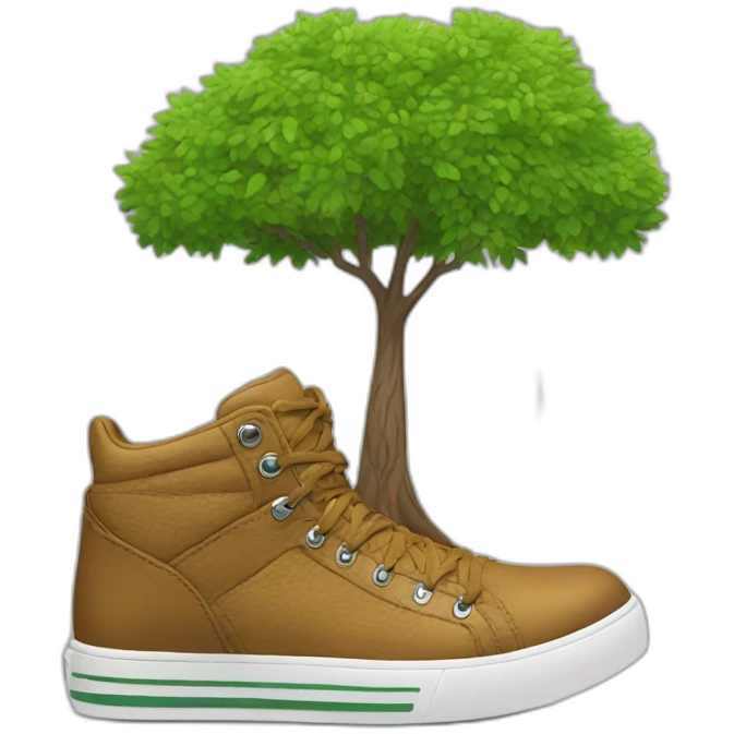 Tree with shoes on it emoji