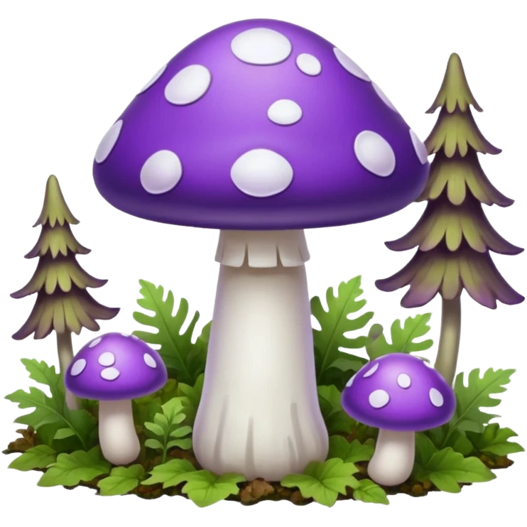 cogumelo fantasma fantasma roxo e branco emoji