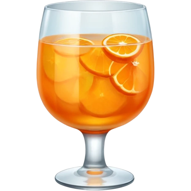 Orange drink, smooth glass cup emoji