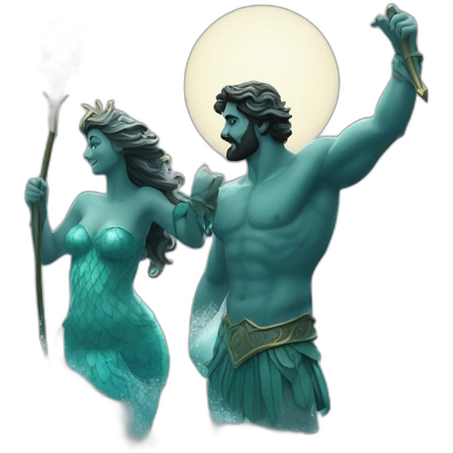 Couple poseidon sirene emoji