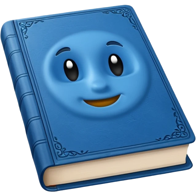 A thick blue book emoji
