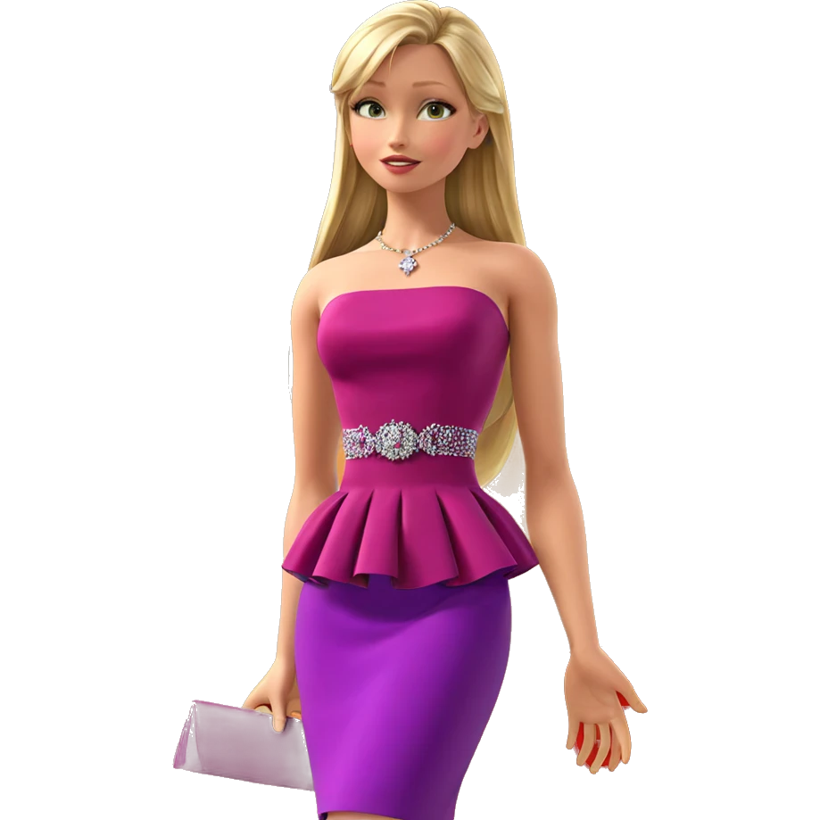 blonde girl in elegant dress emoji
