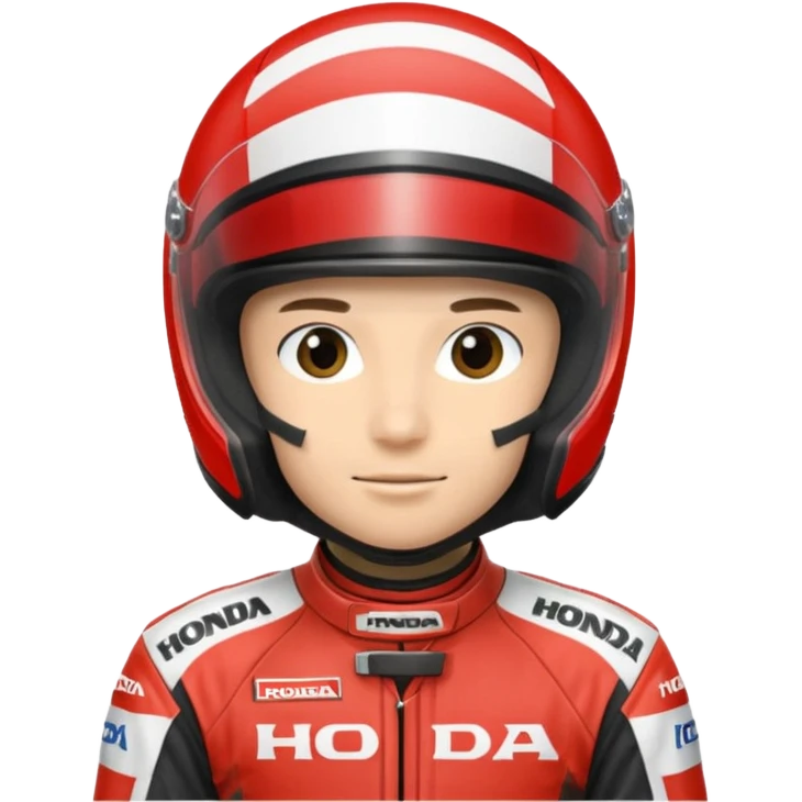 honda motorcycle racer with full face helmet emoji