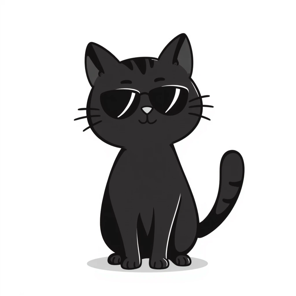 Cat wearing sunglasses emoji