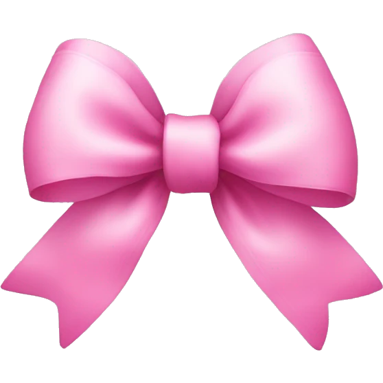 pink bow with white background  emoji