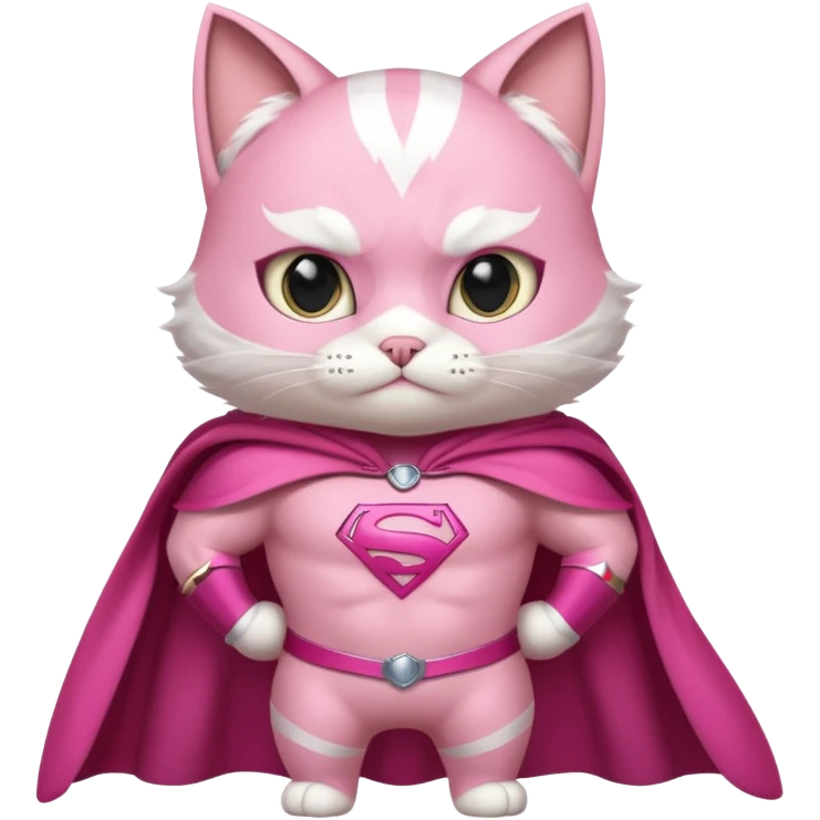 pink superhero cat emoji
