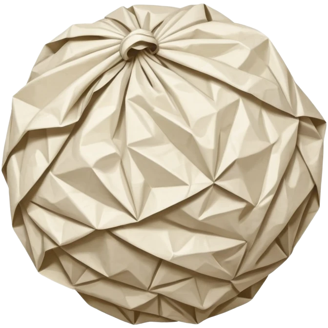Crumpled paper in a ball shape emoji