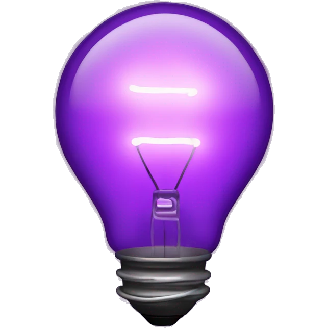 neon purple light bulb emoji