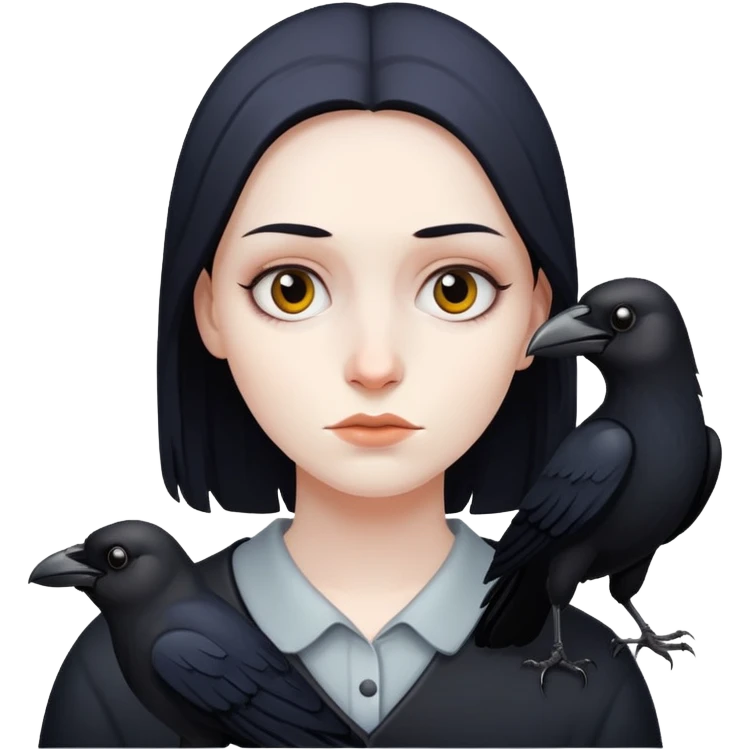 Person with a crow emoji