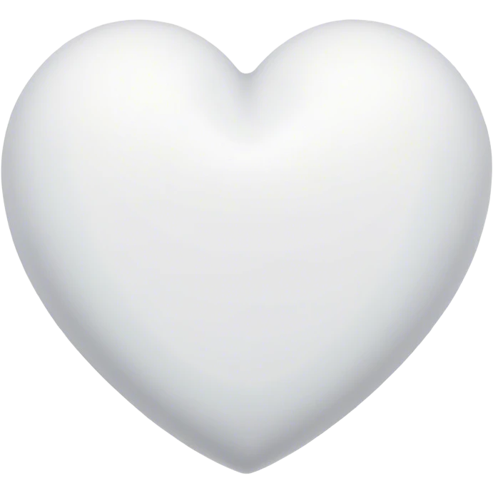 white matte heart emoji