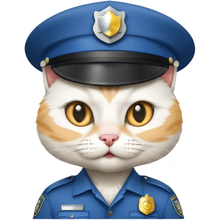white cat police emoji
