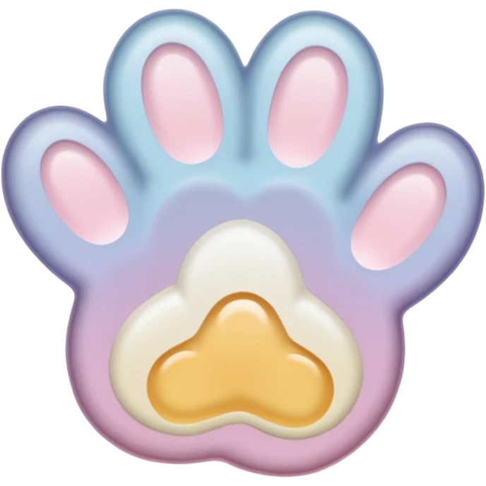 a very light pale pastel #ffbe8c pawprint emoji