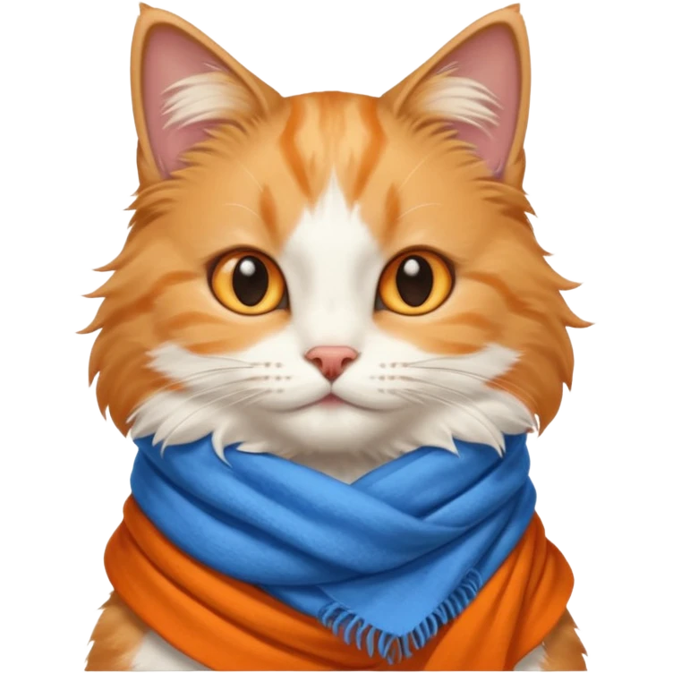 cat with blue scarf emoji
