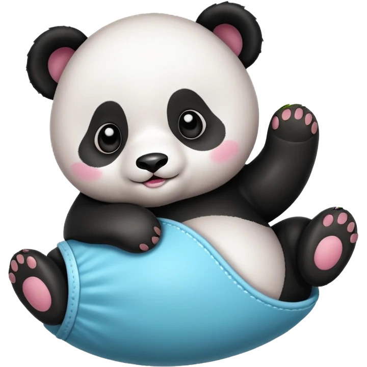 baby panda rolling  emoji