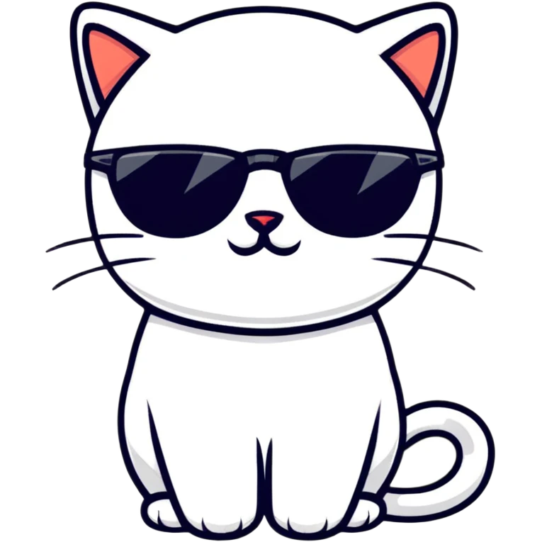 Cat with sunglasses emoji