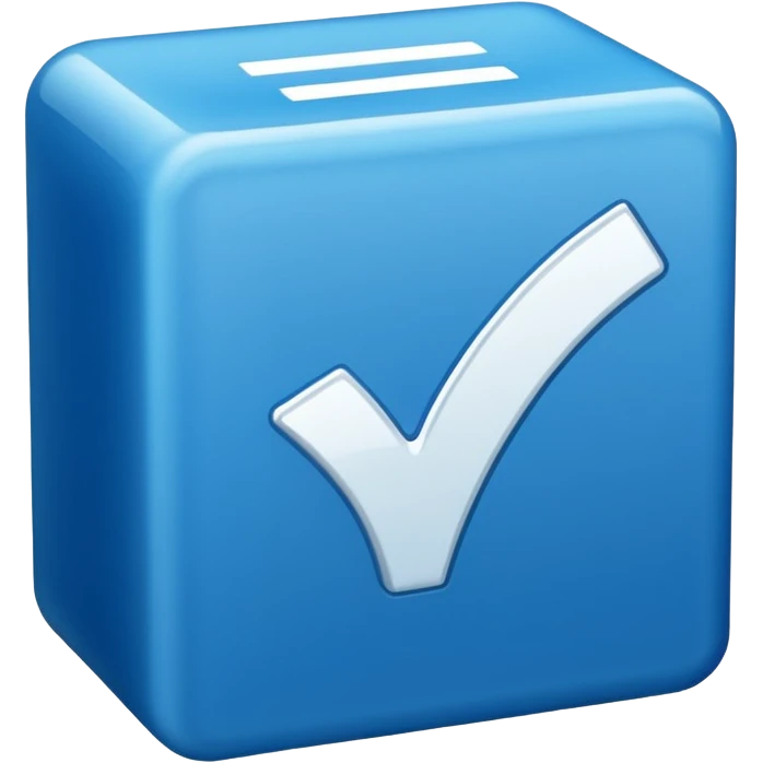 Checkmark in a blue box emoji