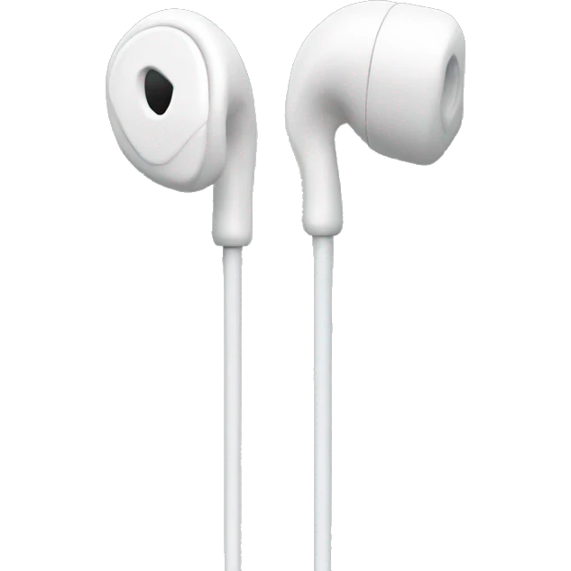 wire apple ear buds  emoji