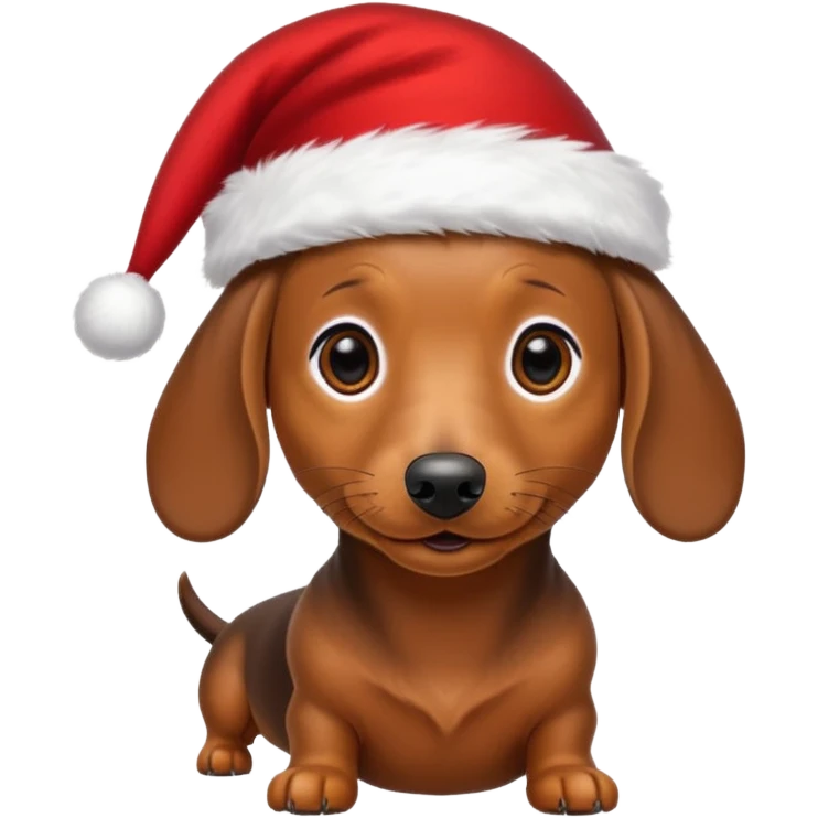 Christmas dachshund emoji