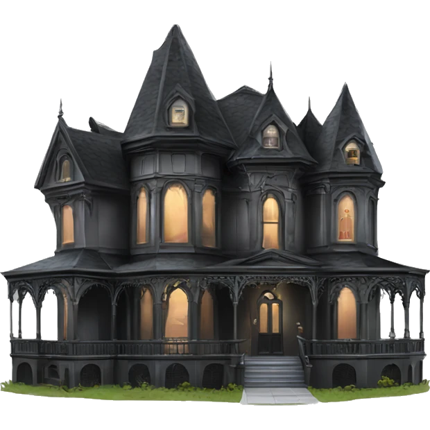 Gothic Victorian mansion emoji