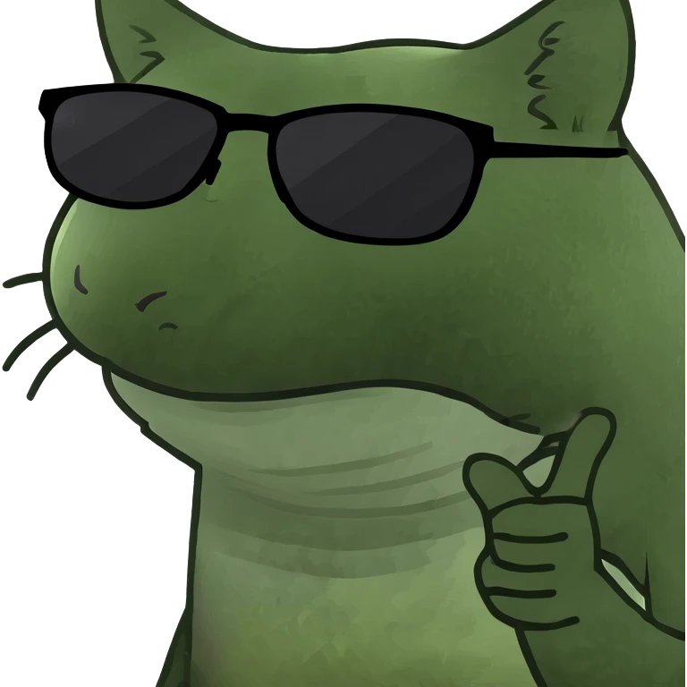 Cat with sunglasses emoji
