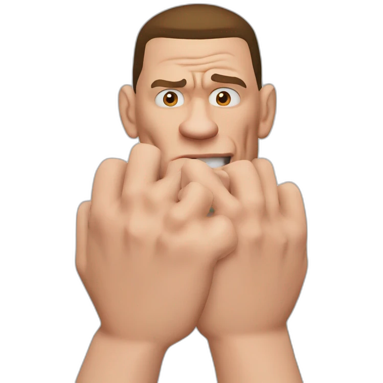 John cena Hand front of face John cena  emoji