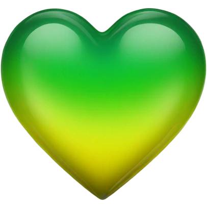green yellow ombré glass heart emoji