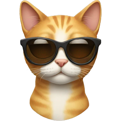 Cat with sunglasses emoji