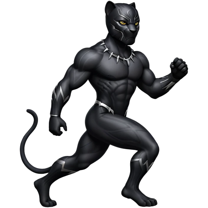 Black panther walking  emoji