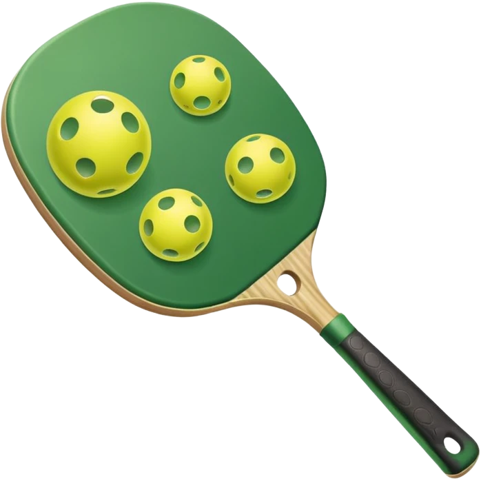Pickleball paddle and ball emoji