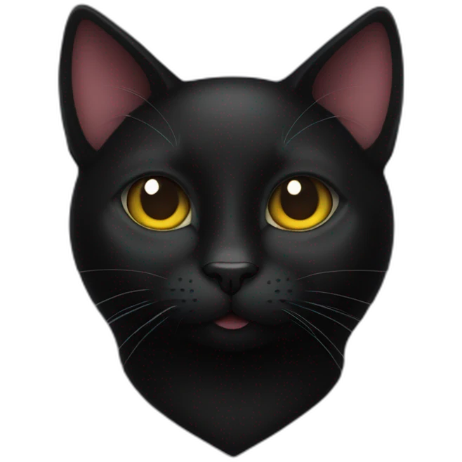 black cat with heart eyes emoji