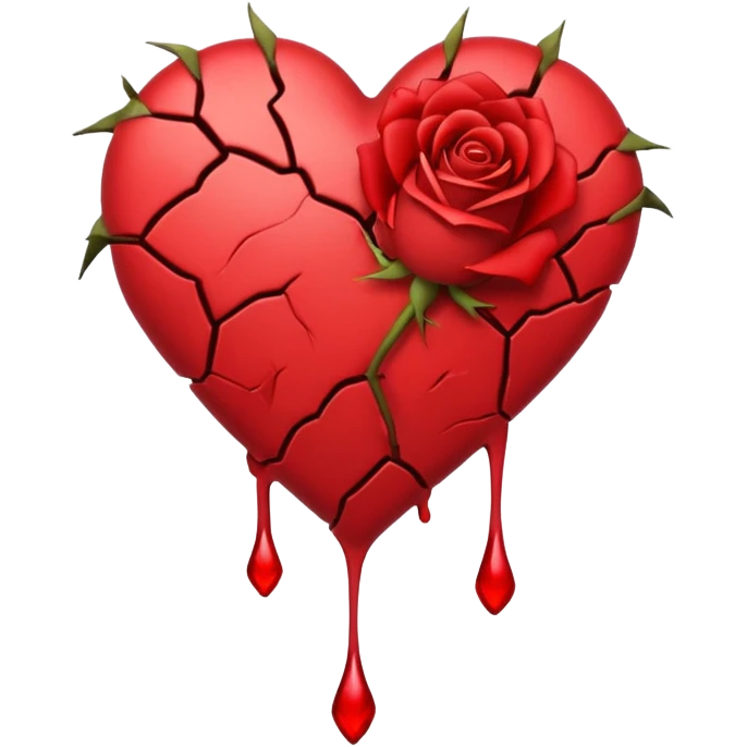 Put The Broken Hearts Emoji And Wilted Rose Emoji Together Between emoji