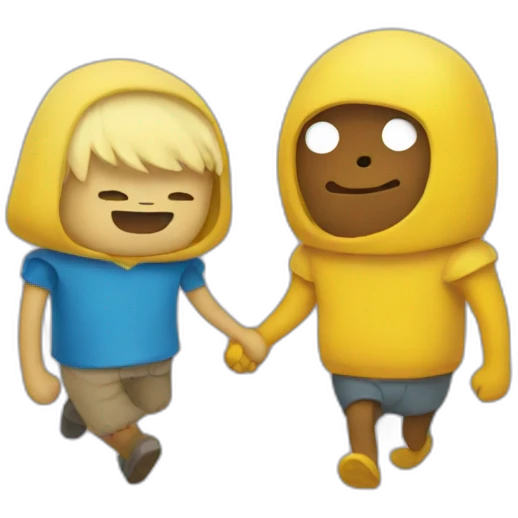 finn and jake holding hands emoji