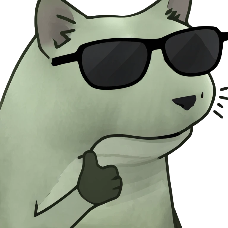 Cat with sunglasses emoji
