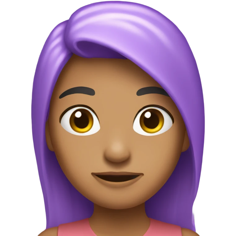moño color violeta  emoji