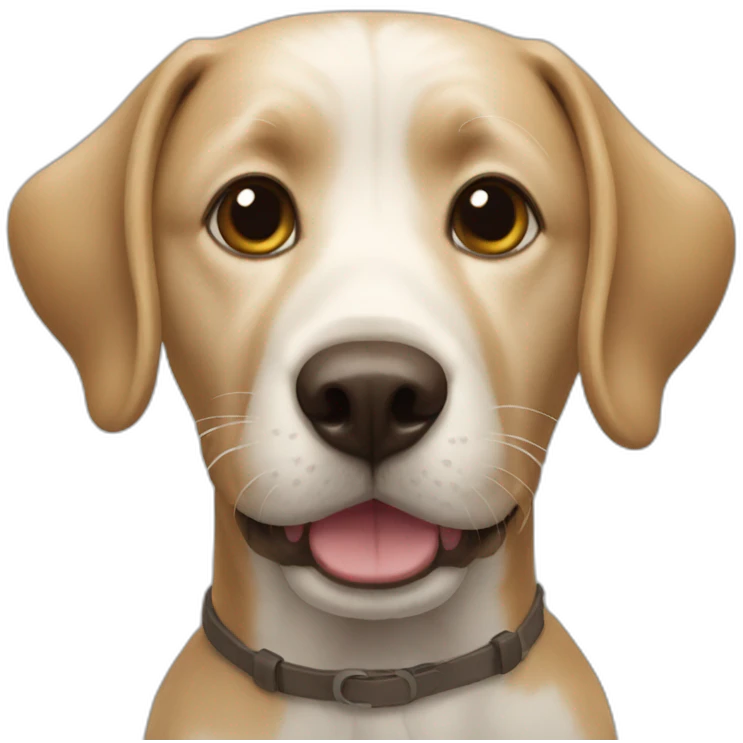 chat sur un chien emoji